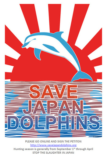 Save Japan Dolphins Flyers/Postcards